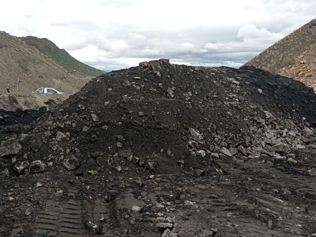 Coal pile wide